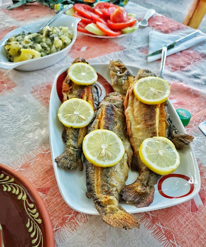 Montenegró Shkoder helyi ételek hal