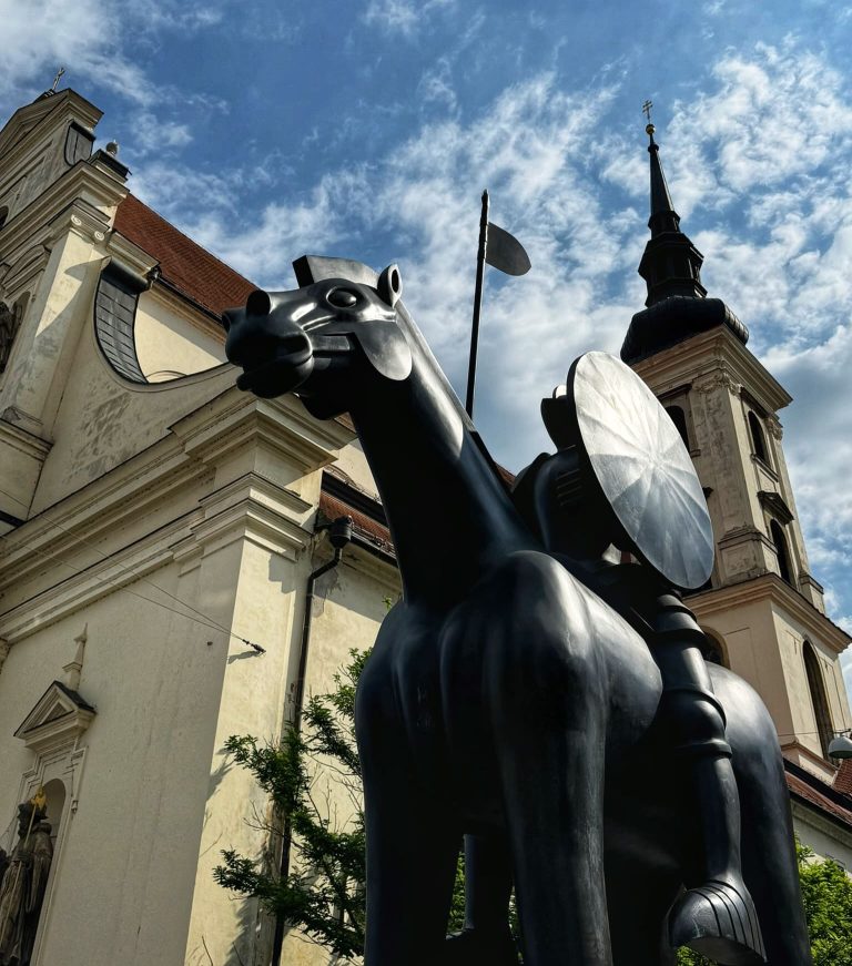 Brünn Brno város, Csehország látnivalók lovasszobor