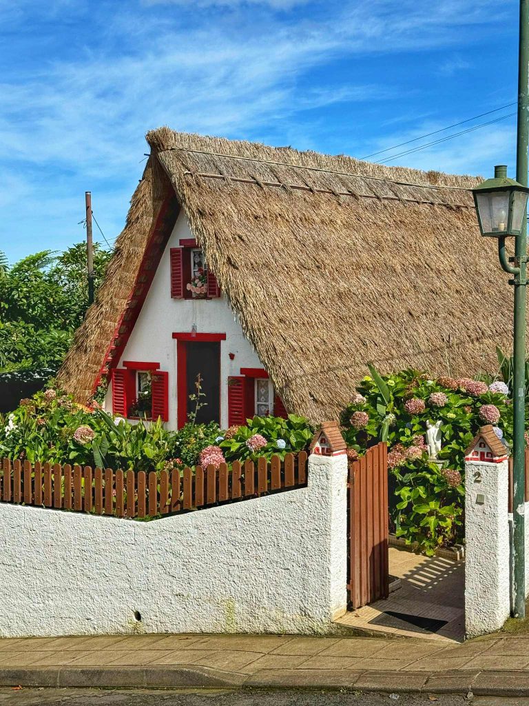 Santana hagyományos Madeira ház Portugália