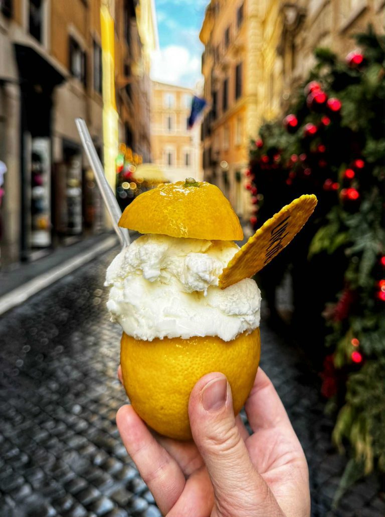 limone citromfagyi a citromban olaszország róma családdal