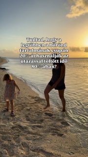 Ez a Pareto-elv utazásra hangolva.🌍🧳

Veled történt már olyan, hogy elutaztál a családdal, és a bőrönd nagy részét leginkább csak cipelted, de valójában nem használtad a benne levő tárgyakat? Elővetted egyszer, ha már elhoztad..?

Kisgyerekkel ez a statisztika pláne fájdalmas!

Te vittél már magaddal valaha valamit, ami felesleges volt? Írd meg kommentben.

Én személy szerint már rengeteg mindent magammal vittem, és pont ezért tudom, mi az ami biztosan nem kell, vagy amit meg lehet oldani anélkül is 🙈

Ha jól jönne egy kis segítség abban, hogy hogyan szűrd ki, hogy melyik 20% az, amire valóban szükséged lesz a családi nyaraláson, és hogyan engedd el mentálisan a félelmeidet, hogy mi lesz ha pont azt hagyod otthon, ami kellett volna, akkor az Így férj be a kézipoggyászba babás, kisgyerekes utazáskor is e-book pont neked való. Abban mindenre választ kapsz! 😍

Küldd kommentben a pakk szót, és elküldöm neked a részleteket. 🤗🥰

#utazoanya #gyerekkelvagyok #pakolás #utazzbabával #családiutazás