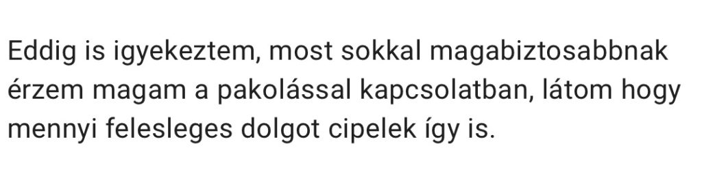 utazoanya pakolás visszajelzés
