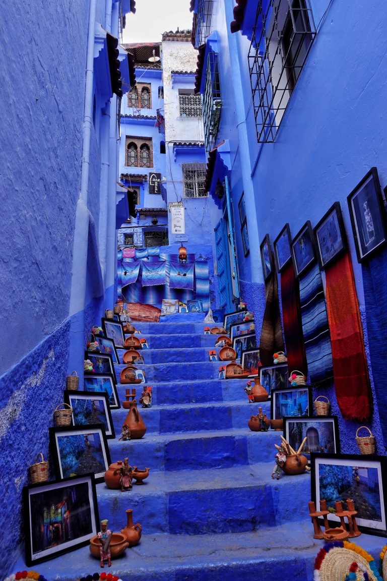 Chefchaouen kék város Marokkó programok gyerekkel