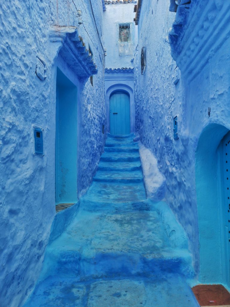 Chefchaouen kék város Marokkó látnivalók gyerekkel